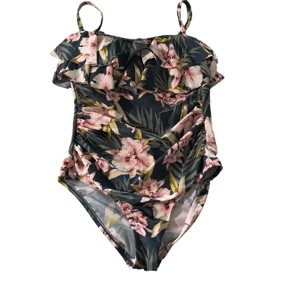 KONA Sol women's size small floral bathing suit with adjustable straps